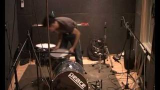 Video thumbnail of "Radio Чача "Ой мороз, мороз" Recording Drums"