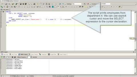 PL/SQL Oracle tutorial - Cursors - PL/SQL basics (Lesson 2)
