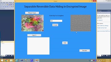 Seprable Reversible Data Hiding in Encrypted Image in Dotnet