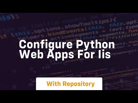 configure python web apps for iis