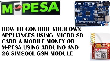 Arduino mobile money | mpesa SD card led control