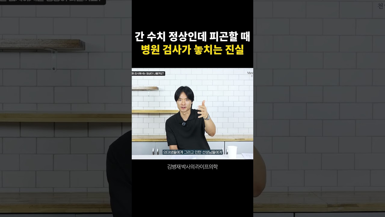 간 수치 정상인데 피곤할 때 병원 검사가 놓치는 진실