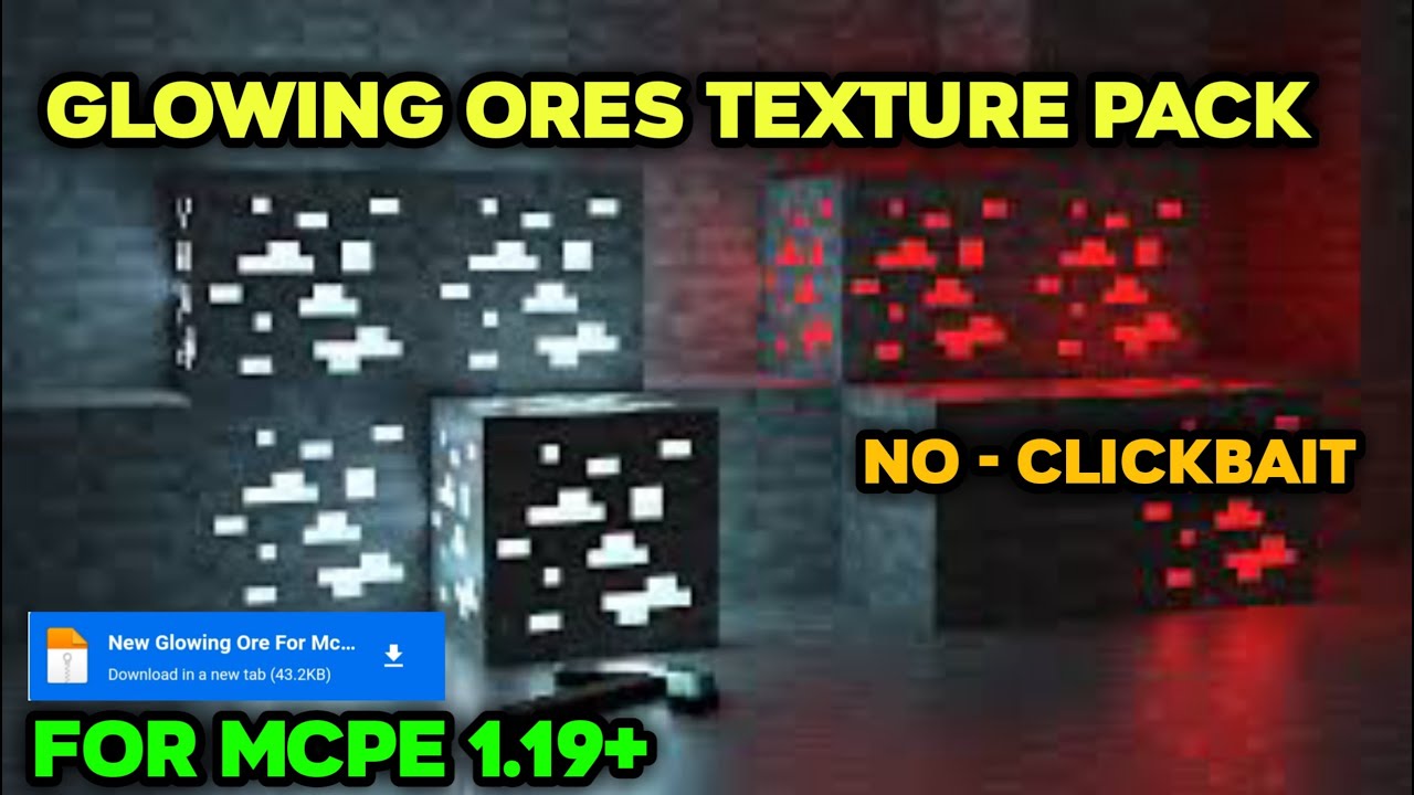 glowing ores texture pack mcpe 1.19 || Glowing Ores In Minecraft Pe 1. ...