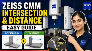 Zeiss CMM Intersection Distance & Chamfer Angle Measurement | Complete Tutorial 💯✅ screenshot 2