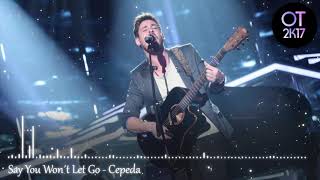 Video thumbnail of "Say You Won't Let Go - Cepeda (Gala 9) OT 2017 [Audio de Estudio]"