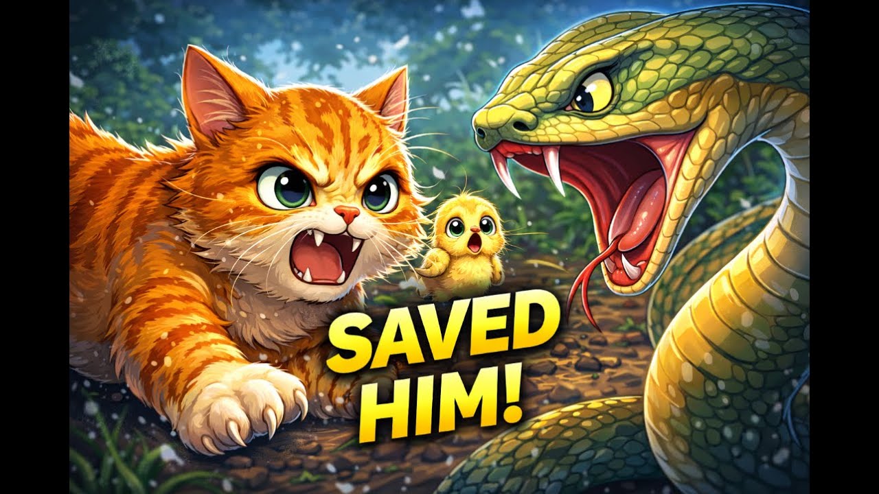 My brave cat fought a snake to save a baby bird 1