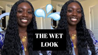 THE “WET HAIR LOOK” ON CURLY HAIR TUTORIAL!!|48 HOUR HOLD