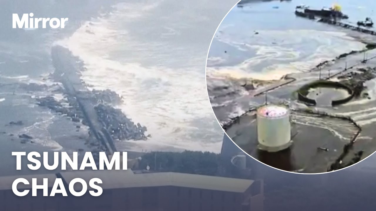Frightening scenes as tsunami waves hit Japan, Russia and Hawaii