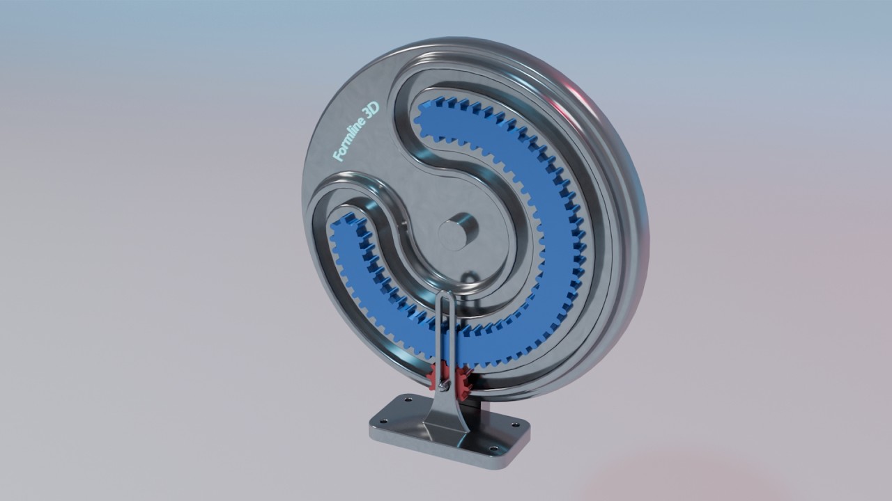 #036 Mangle Wheel & Pinion – 507 Mechanical Movements 3D Animation