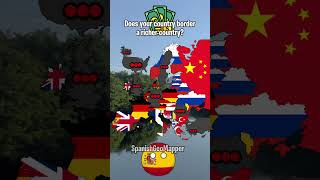 Does your country border a richer country #geography #map #maps #mapper #money #countryballs