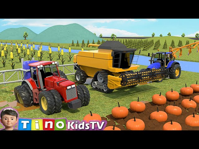 Farm Vehicles Show | Tractor, Harvester and other Trucks for Kids class=