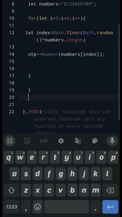 Generate OTP using Javascript #shorts #javascript #javascripttutorial ...