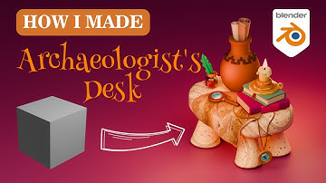 Blender Tutorial | Stylized Archaeologist’s Desk 🕯️ | Beginner Friendly 3D Modeling