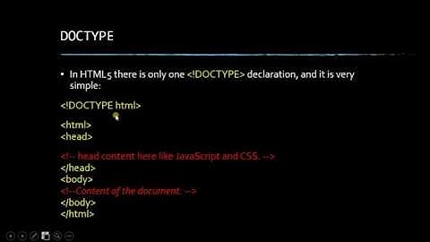 HTML5 New Features - 01 Doctype