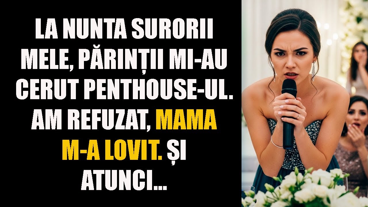 La nunta surorii mele, părinții mi-au cerut penthouse-ul. Am refuzat, mama m-a lovit. Și atunci.