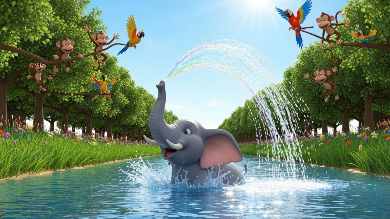 Elephant Bath Time | Fun Animal Bath Song for Kids