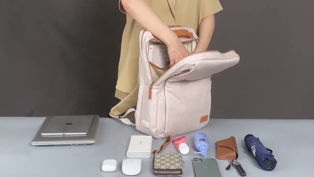 Carry-On Backpack // White video thumbnail