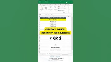 Remove ₹/$ Symbols from Excel in Seconds! | ₹1000 → 1000 in Excel? #excelshorts #excel