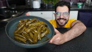 ورق عنب | يذوووب | مع طريقة لف سريعة | شيف شاهين | Stuffed grape leaves