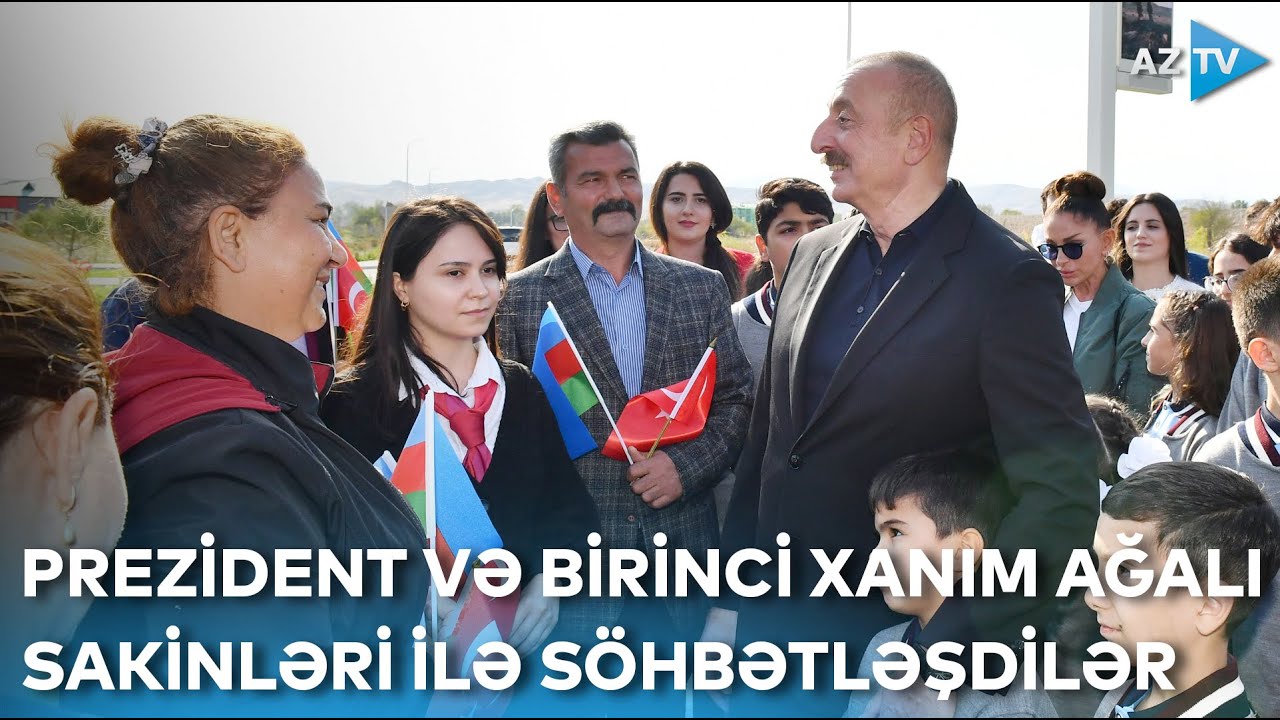 Prezident və birinci xanım Ağalı sakinləri ilə söhbətləşdilər, onların şəraitləri ilə maraqlandılar