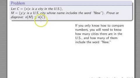 Comparing Cardinalities