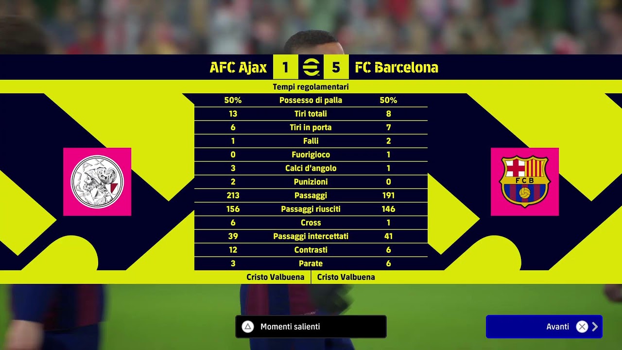 VGL CAMPIONATO INFERNO 20' G AJAX VS Barcellona