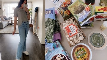 VLOG: back in my apartment!! + trader joes grocery haul!