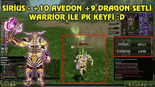 Knight Online PK | +10 Avedon +9 Dragon Setli Warrior 4 Kişilik Party de Tek Atacker  | Sirius | CZ