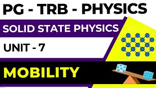 PG-TRB-PHYSICS-UNIT-7-SOLID STATE PHYSICS- MOBILITY