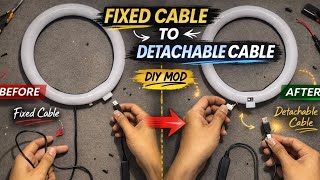 LED Ring Light Teardown | Fixed Cable to Detachable Mod #diy  #teardown #led #repair #youtube #test