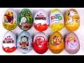 10 Surprise Chocholate Eggs Kinder Surprise Zaini Cars 2 Thomas Spiderman Lion King