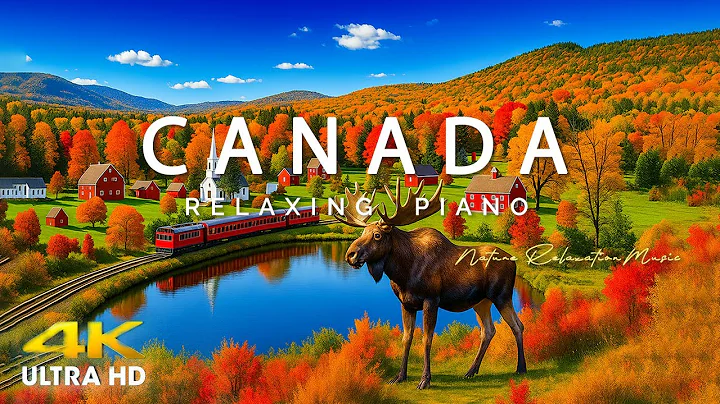 Autumn in Canada 4K 🍁 Maple forests, Rocky Mountains, serene lakes covered