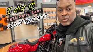 I purchased the 2025 Rally Red Harley-Davidson CVO/ST Road Glide and I’m loving it.
