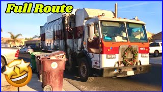 Massive Trash Pickup! Burrtec Garbage Trucks Working Hard (Full Route)