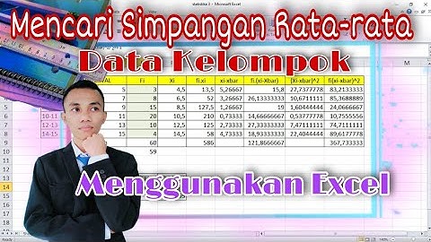 Simpangan Rata-rata Data Kelompok Menggunakan Excel . Statistika .
