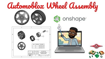 Automoblox T9 Wheel Assembly, Exploded View, and Assembly Drawing - How to Video (OnShape)