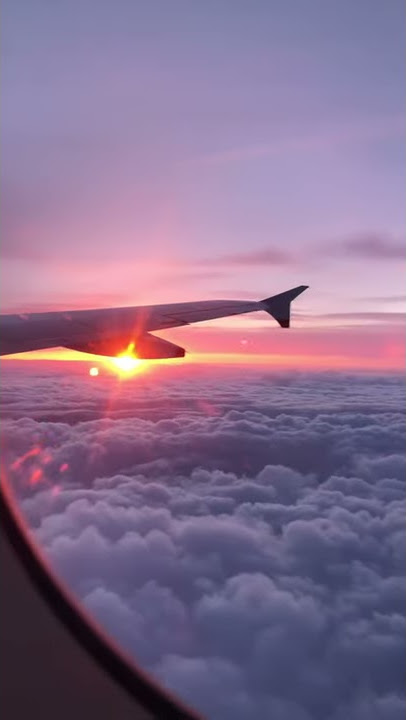 story WA sunset di dalam pesawat