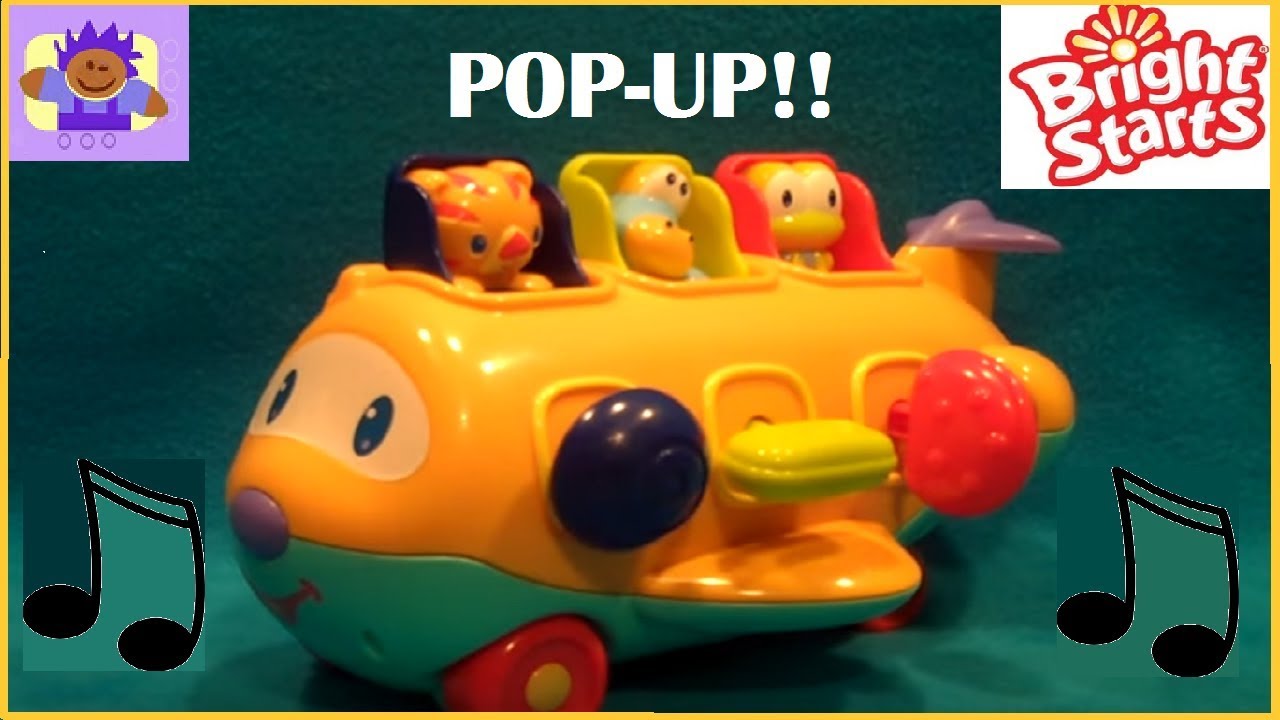 Bright Starts PeekAZoom Airplane pop up poppin pals musical toy YouTube