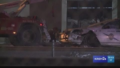 WSP trooper injured in crash on I-90 east near Barker Rd.