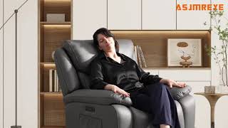 Swivel Rocking Recliner With Max 270° Swivel 30°Rocking Fabric Power Recliner Chair,35.4' Width