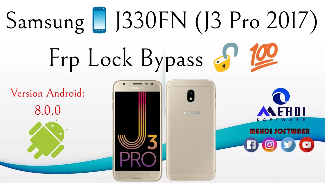 Samsung📱J330FN (J3 Pro 2017) Frp Lock Bypass🔓💯طريقة حدف حساب جوجل بعد الفورمات