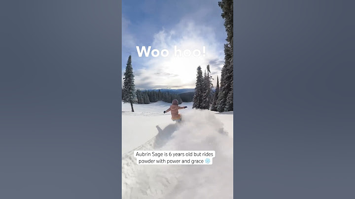 6 year old powder princess lays down perfect pow line! #fatherdaughter #snowboarding