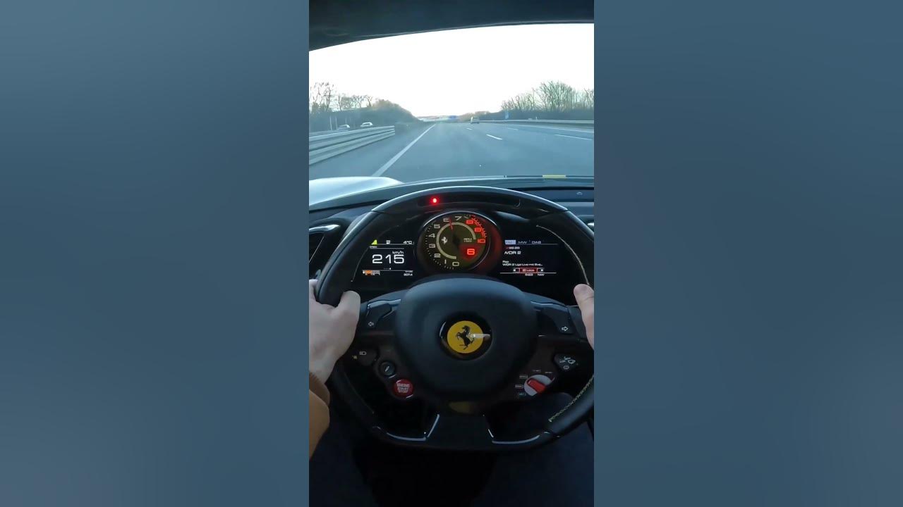 FERRARI 488 GTB TOP SPEED 333KM/H on AUTOBAHN (NO SPEED LIMIT!) by