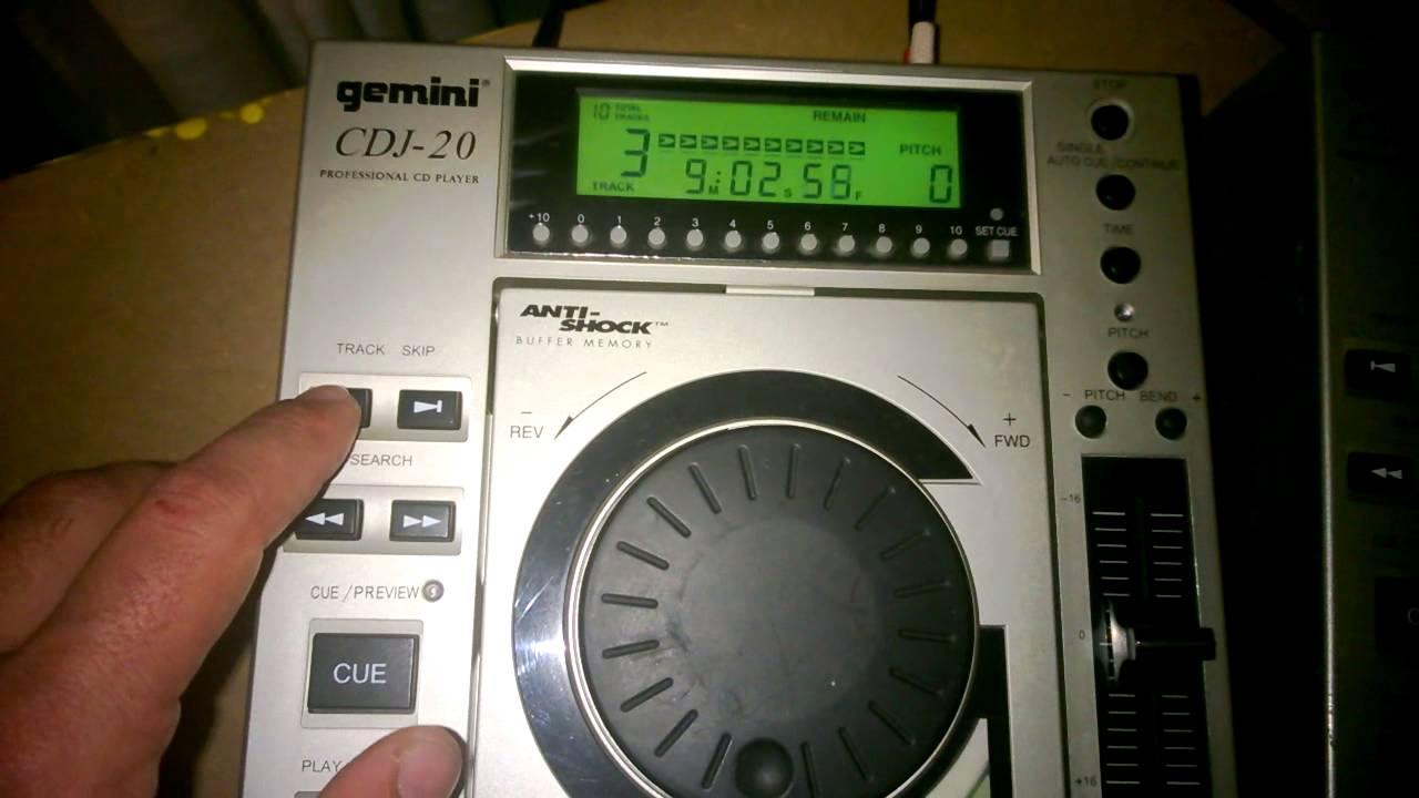 人気モデル GEMINI CDJ-20 CDプレーヤー video Gemini CDJ-20 - YouTube