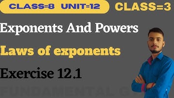 Exercise 12.1-Exponents and powers | NCERT class 8th Maths | Basic Information of power and exponent