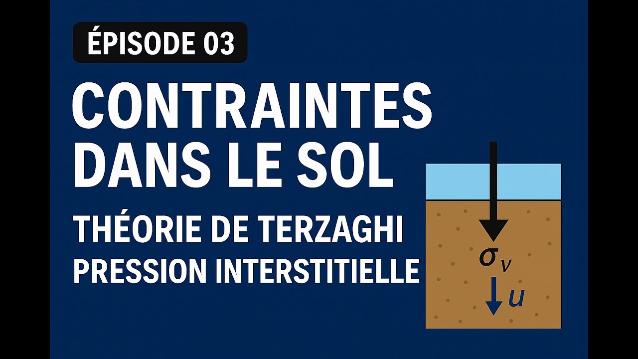 Episode: 03 Les contraintes dans le sol-Théorie de Terzaghi et Application- Soil stresses terzaghi.