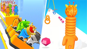 Runner Coaster 🆚 Long Neck Run🌻🧿🌺New Levels Walkthrough Gameplay 2009