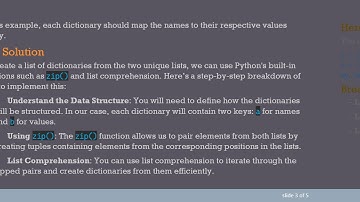 How to Create a List of Dictionaries from Two Unique Lists in Python