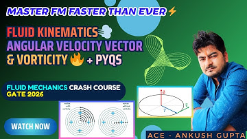 Angular Velocity Vector & Vorticity 🔥 | Fluid Kinematics + PYQs | GATE 2026 | Ankush Gupta