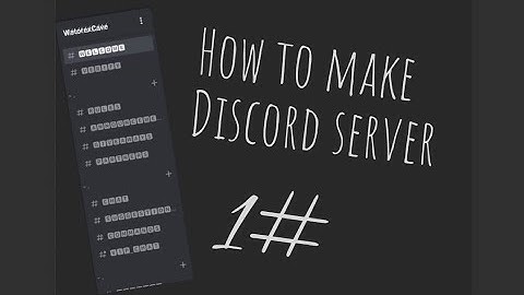 How to make discord server.(creating Channels and categories). 1#
